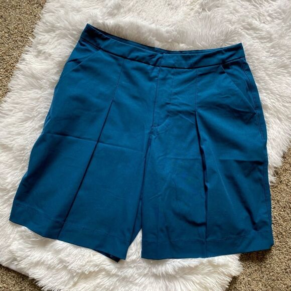 Lululemon Long Story Short Pleated Blue Sweat Wicking Stretch Relaxed Size 6 - Picture 1 of 9